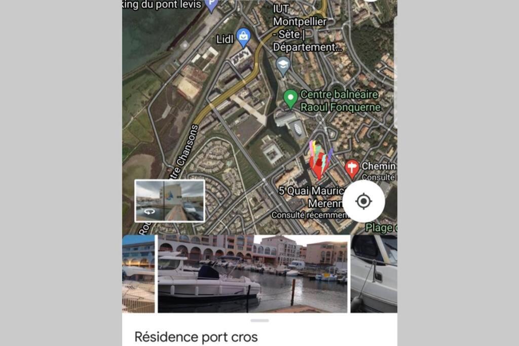 Studio moderne classe 2 dans marina proche mer et etang - lit wifi fibre et parking privé Sète Exterior foto